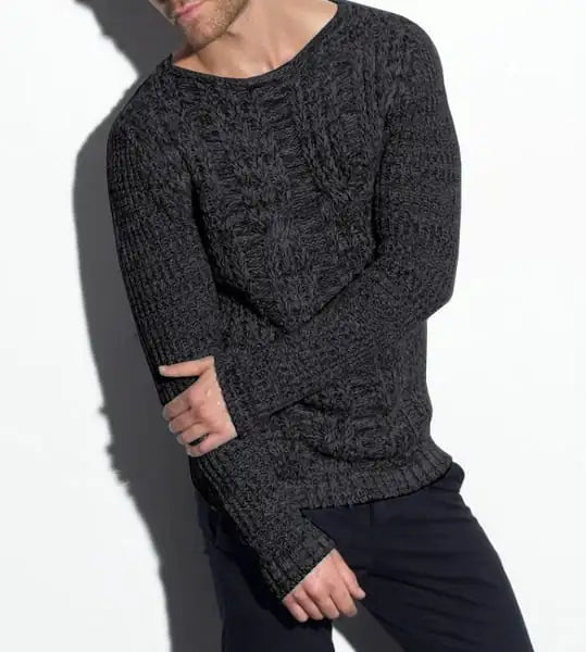 Men's Stylish Polyester Knit Sweater