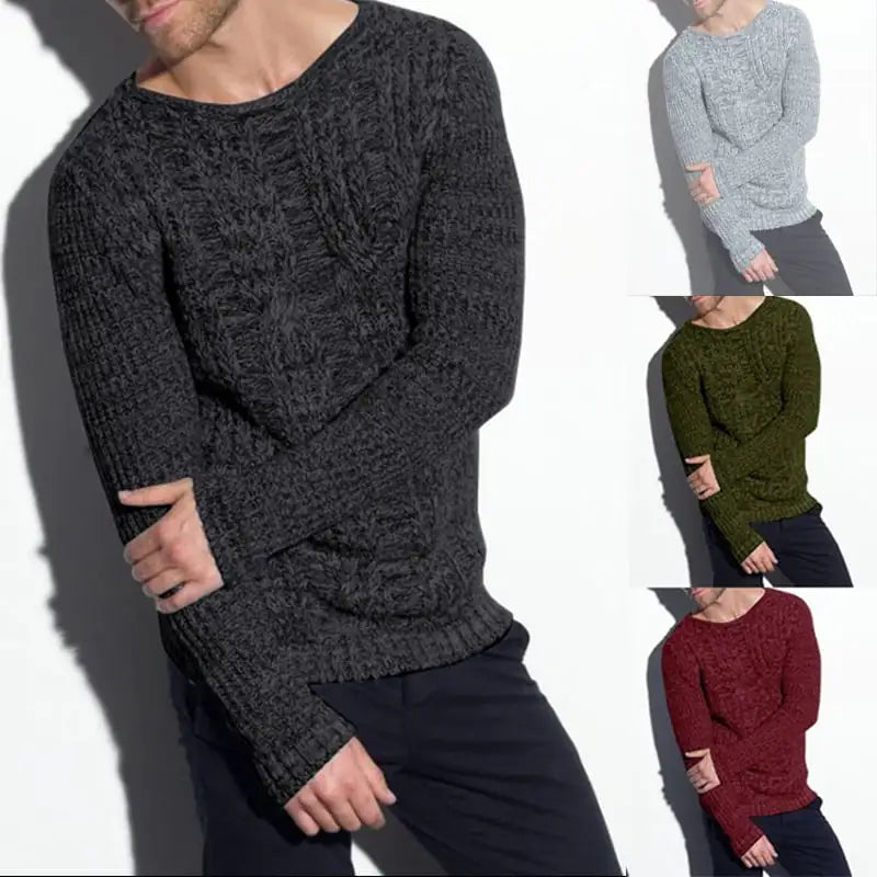 Men's Stylish Polyester Knit Sweater