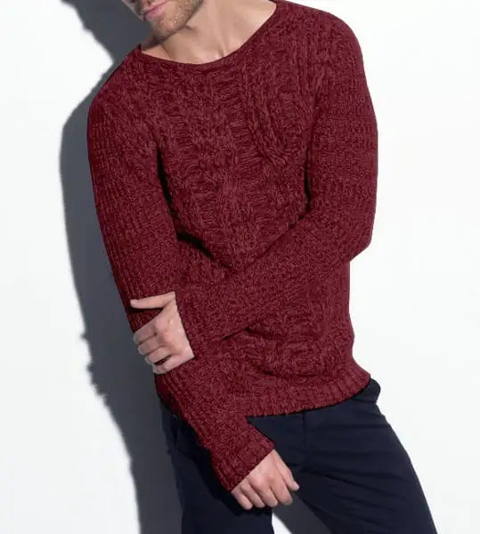 Men's Stylish Polyester Knit Sweater