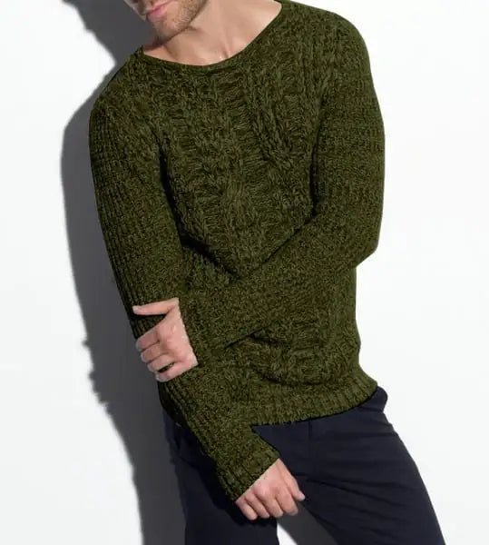 Men's Stylish Polyester Knit Sweater