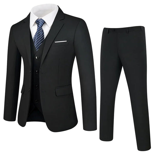 Elegant Men's 3-Piece Tuxedo Suit